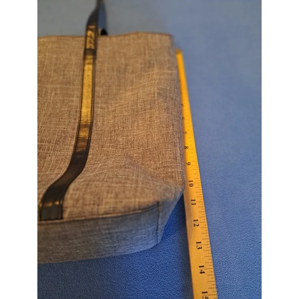 Mosiso Grey Heathered Laptop Tote Bag with USB Charging Port and Pouch Men Women
